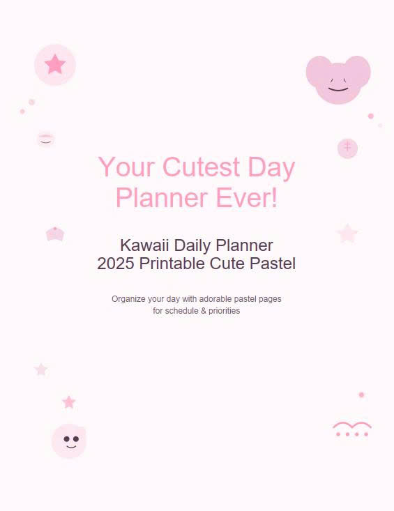 Kawaii Daily Planner cover